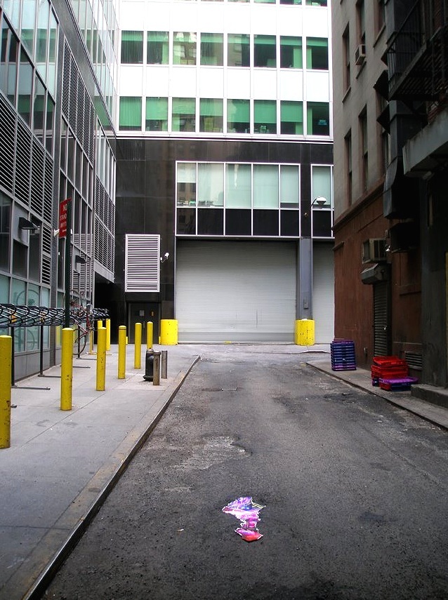Marketfield Place (pothole), Financial District, Manhattan, inkjet photographs, 2007