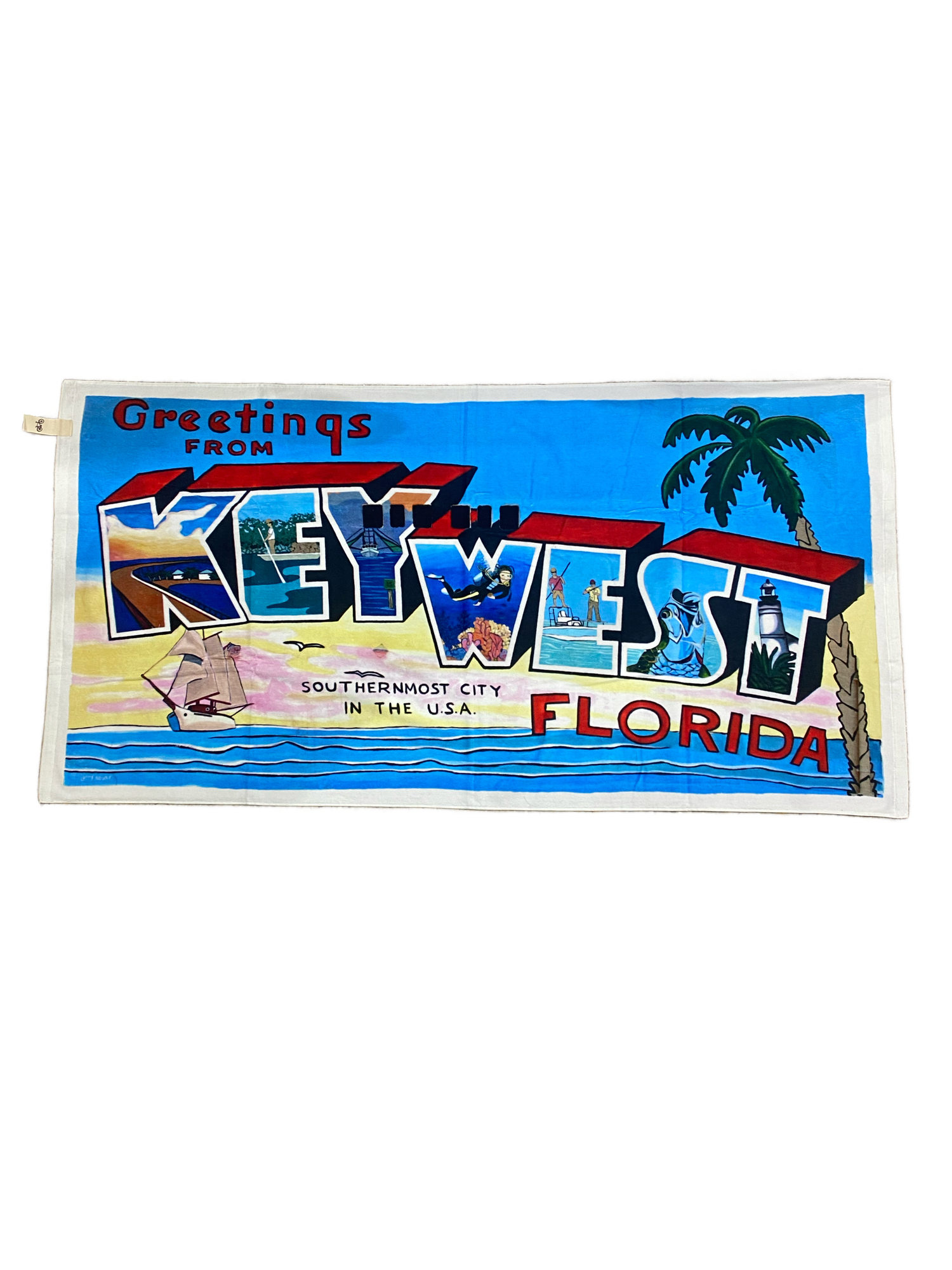 Postcard Beach Towel