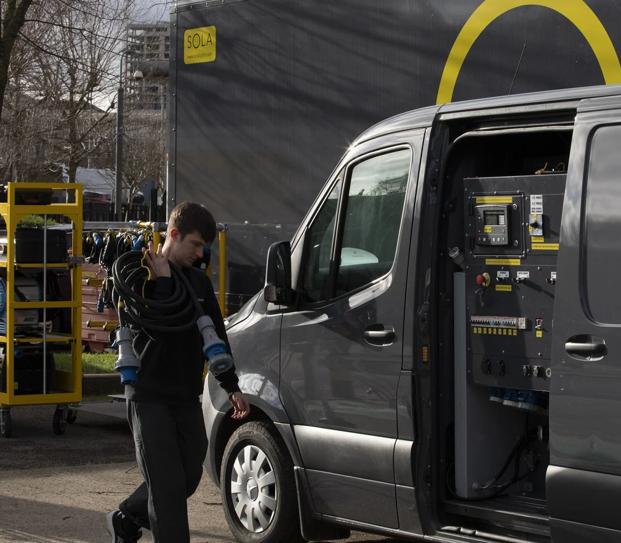 Film generator hire for London from Solalights