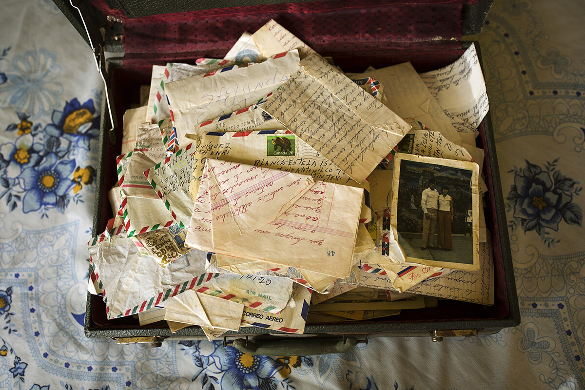 For the seven years Rodriguez worked in Canada he wrote letters to his wife and children. Isla has kept every letter her husband ever wrote to her from Canada in a dark green briefcase inside a glass cabinet in her bedroom.