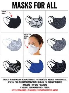 Non-Medical Masks by Canadian Designer Tonia De Bellis