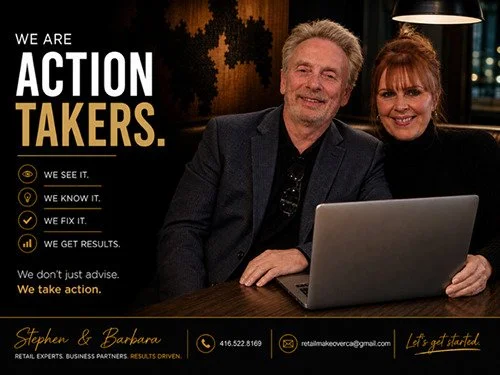 Most retailers don&rsquo;t need more ideas. They need someone who knows what to do next.

We are Action-takers

We don&rsquo;t just advise &mdash; we get in, we see it, and we fix it.

From your floor&hellip; to your messaging&hellip; to your sales.
