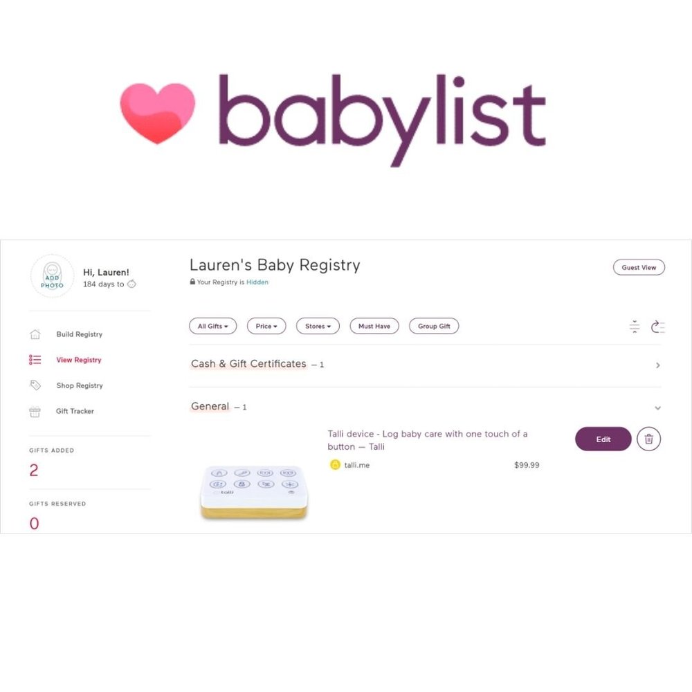 Add Talli to your registry — Talli