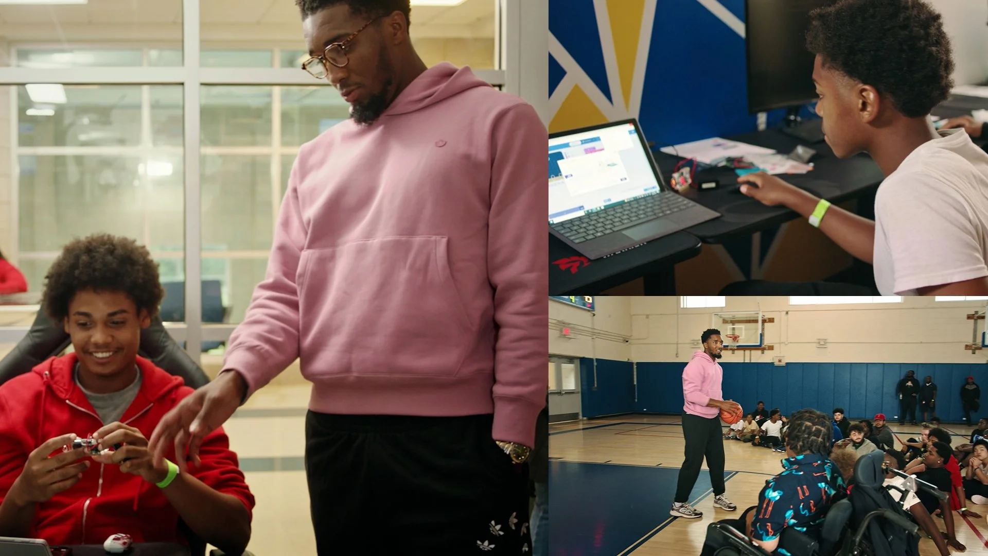 Donovan Mitchell Builds Tech Lab at The Children's Village with Microsoft