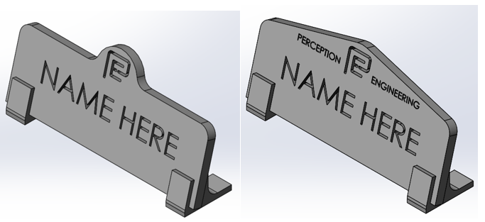 Laser Cutting Name Plates Design Process Perception Engineering