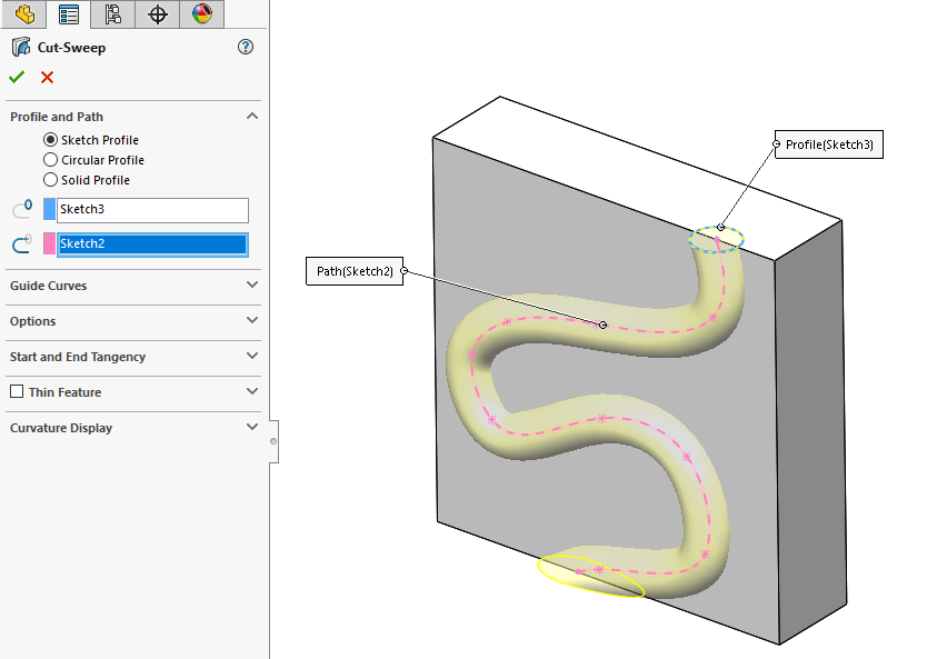 SolidWorks CutExtrude Advanced Technique — Perception Engineering