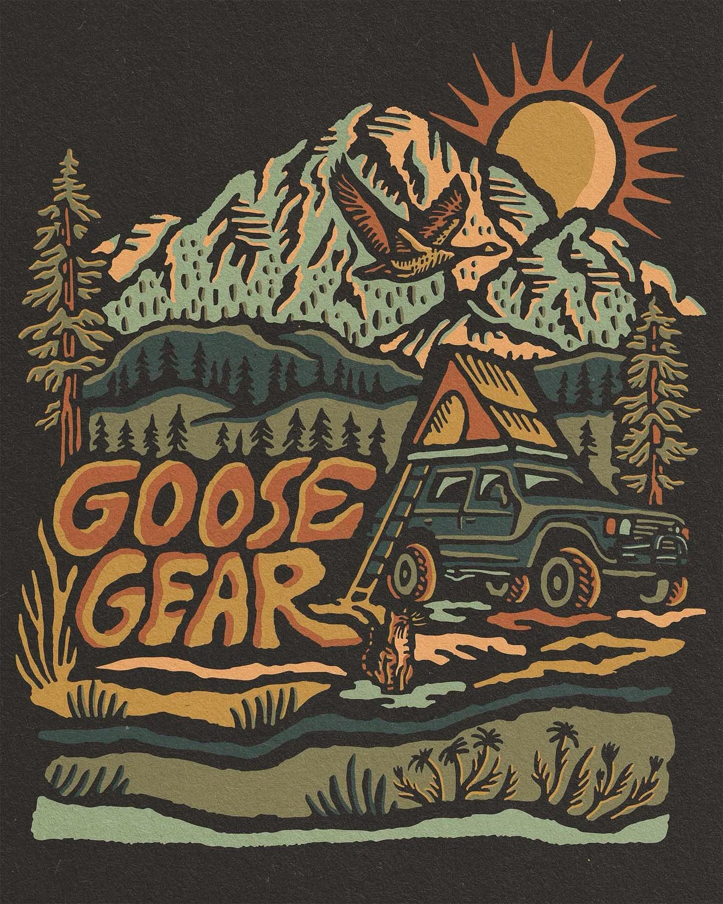 A fun one for @goosegear 🪿

I&rsquo;m 3 months booked out y&rsquo;all! Wow guys, thanks for all your support. If you want to get on my schedule, shoot me an email and we can get you set 🌞
&bull;
&bull;
&bull;
#goosegoose #adventure #adventureillust
