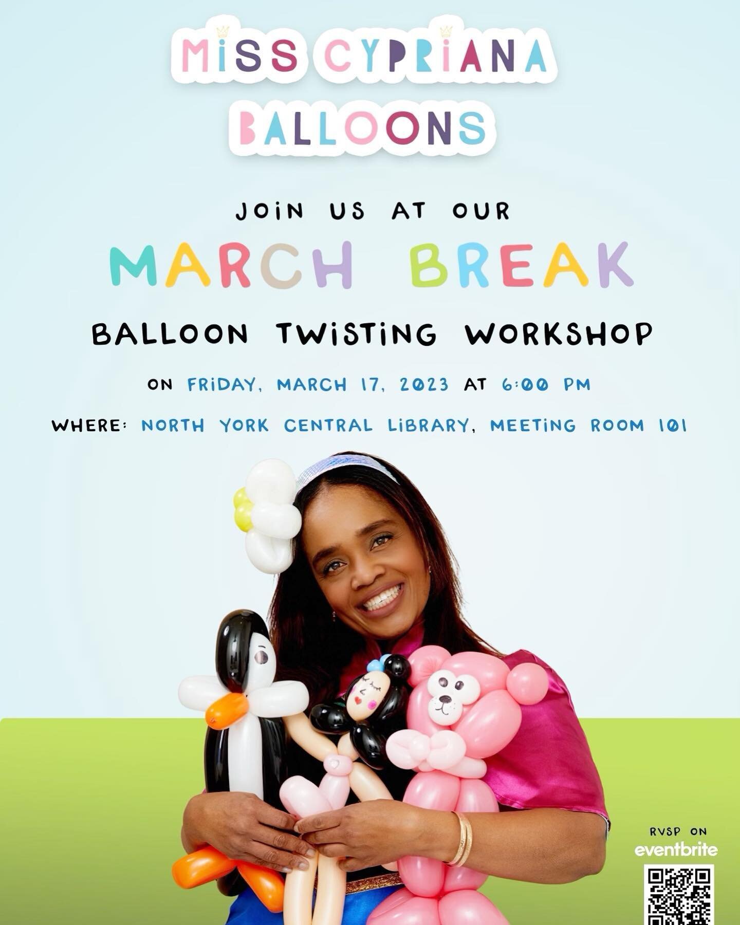 misscypriana.com-Our balloon twisting workshop is just one month away, and we want you to be there! Tickets are now available on eventbrite.