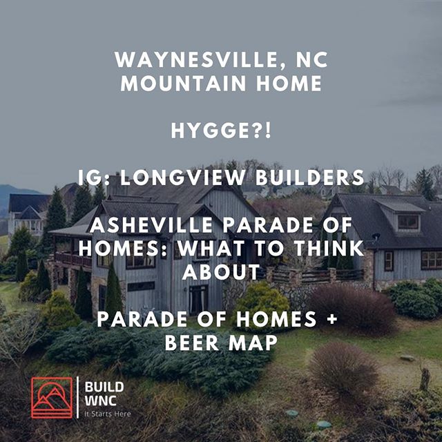 Newsletter is out. 🔗  in bio. Parade of Homes + Beer Map is definitely in our bio. Check 'em out and enjoy @ashevillehba's Parade of Homes!⠀
----⠀
#hometour #paradeofhomes #ahba #asheville #mountainhomes #buildwnc