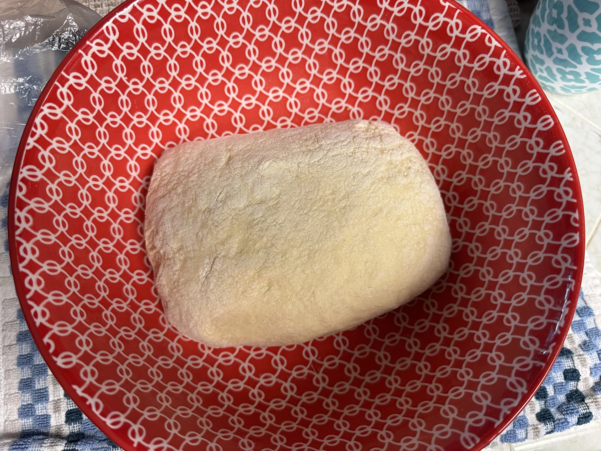 Einkorn sourdough folded in bowl