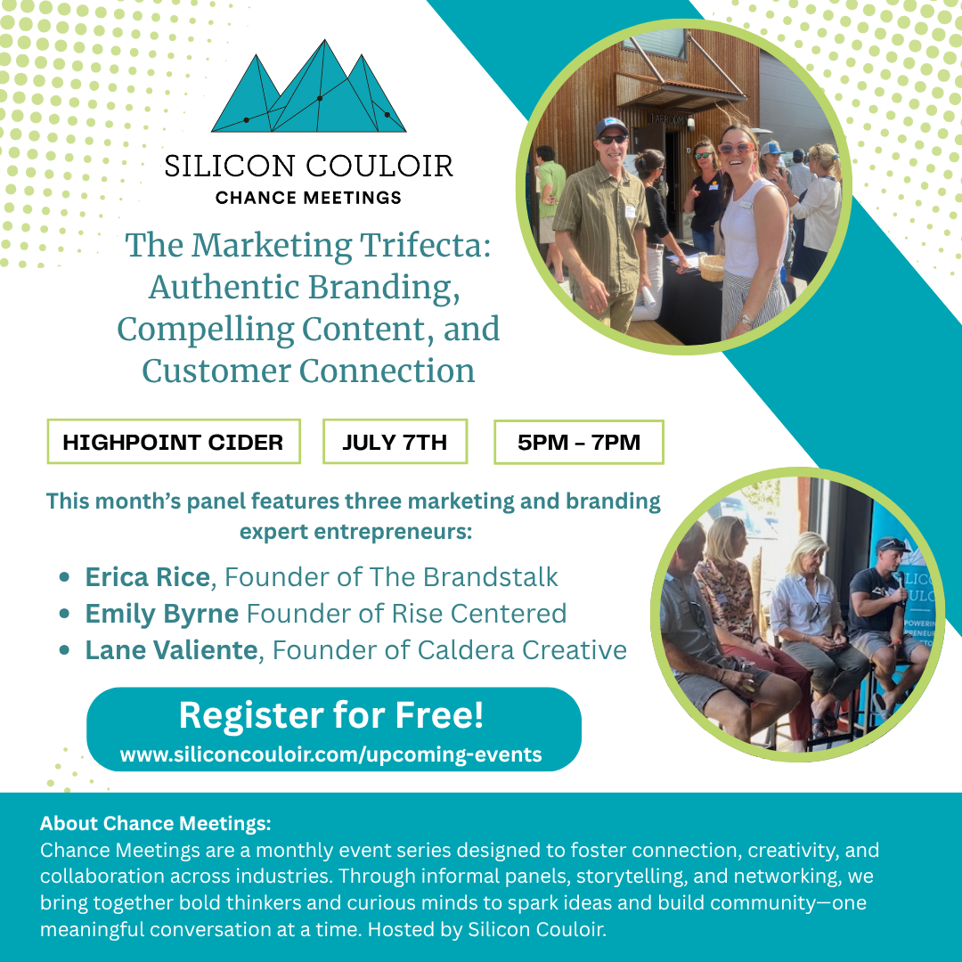 See you at Silicon Couloir's Chance Meetings - Monday, July 7. 