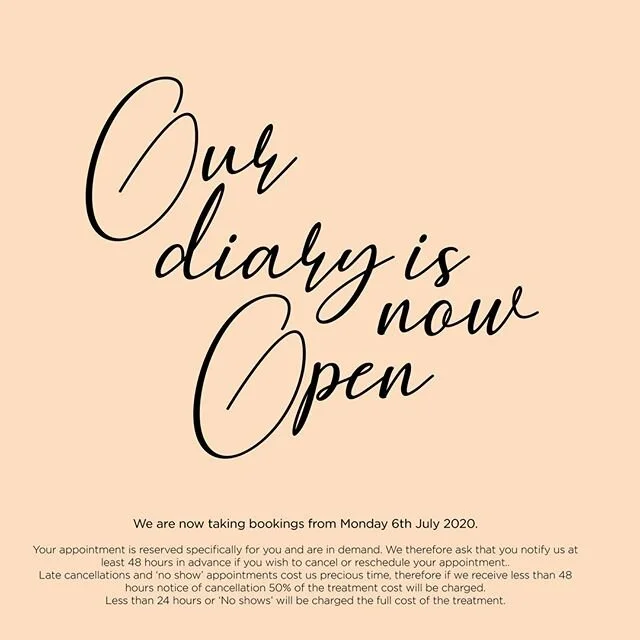 Thank you for your patients, and continued support. Over the last couple of days, we have received an overwhelming amount of messaged and phone calls. Today, we have decided to open our diary back up and start taking booking from Monday 6th July 2020