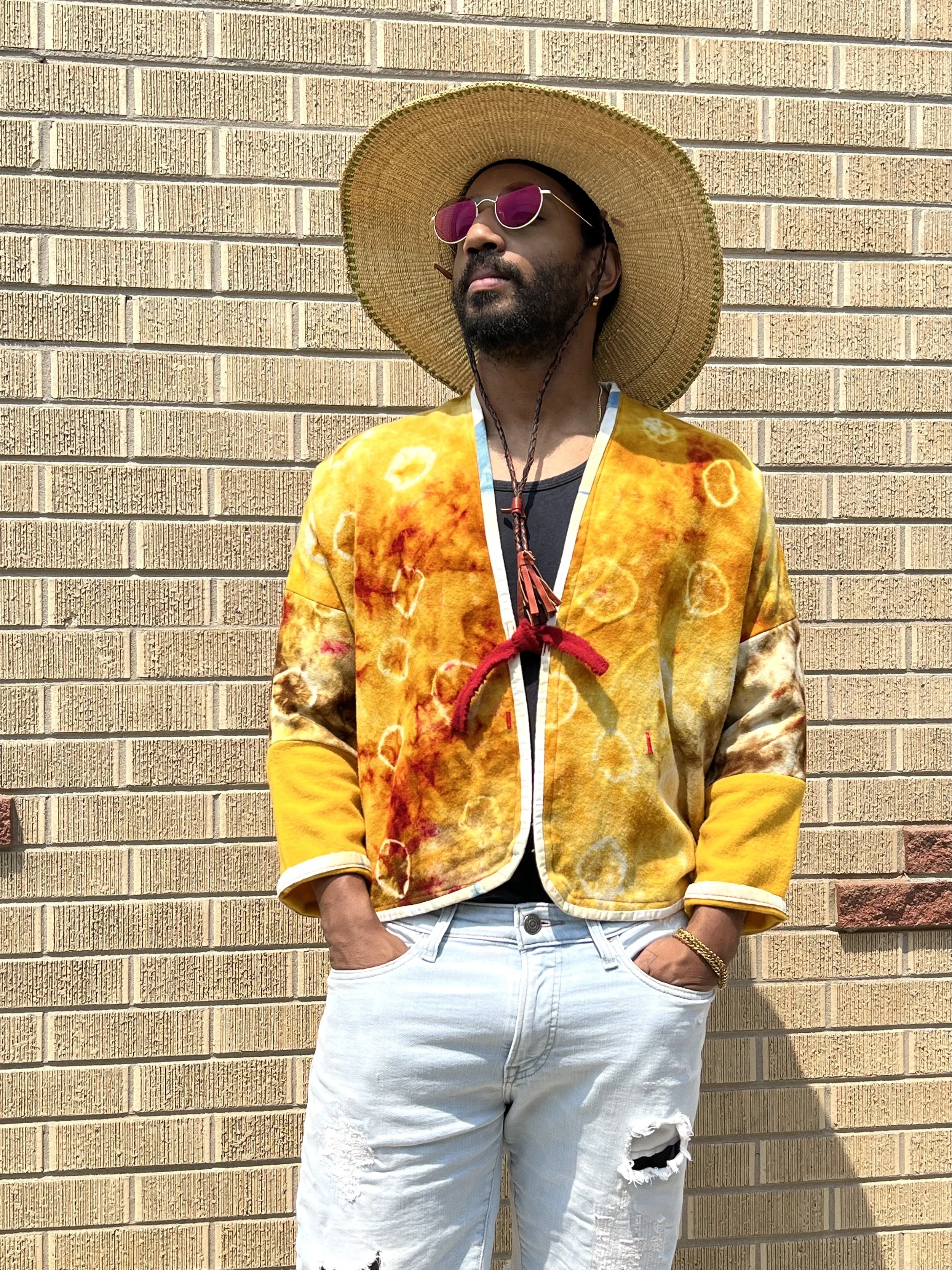 Wool Cardigan in mustard