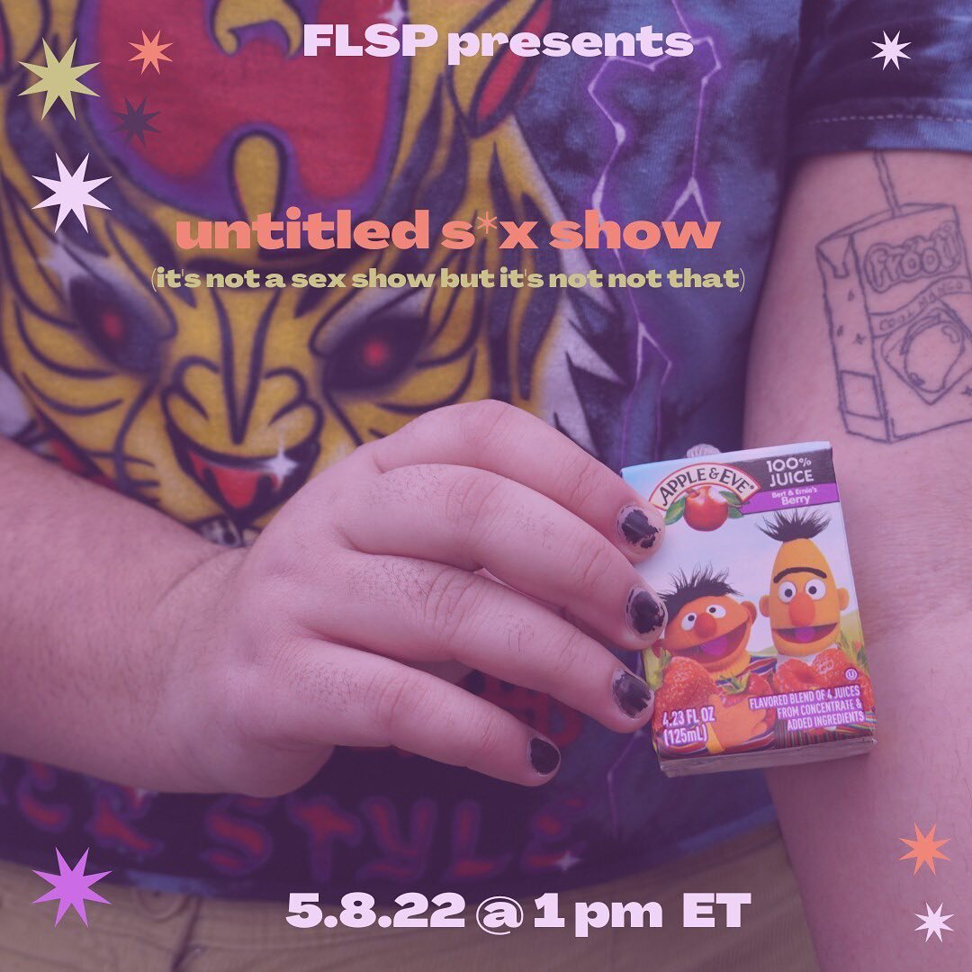 Bert and Ernie say &ldquo;come to untitled s*x show produced by fresh lime soda on sunday&rdquo; &hellip;&hellip;.. LINK IN BIO!!!!!