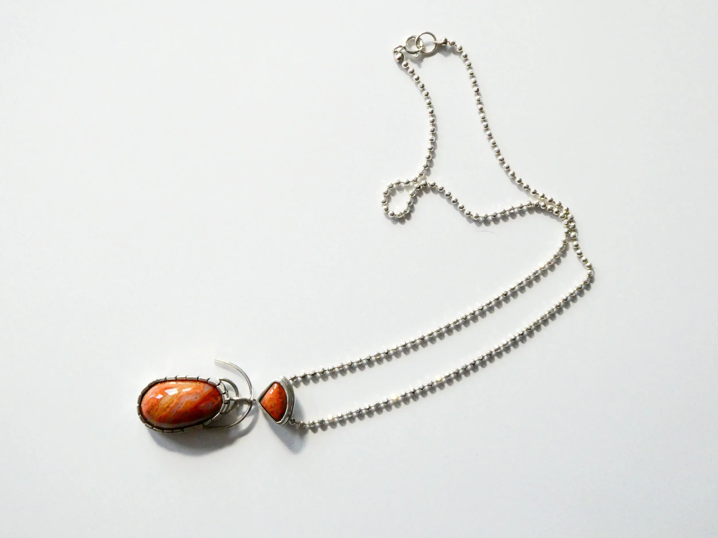 Double Beach Agate Necklace
