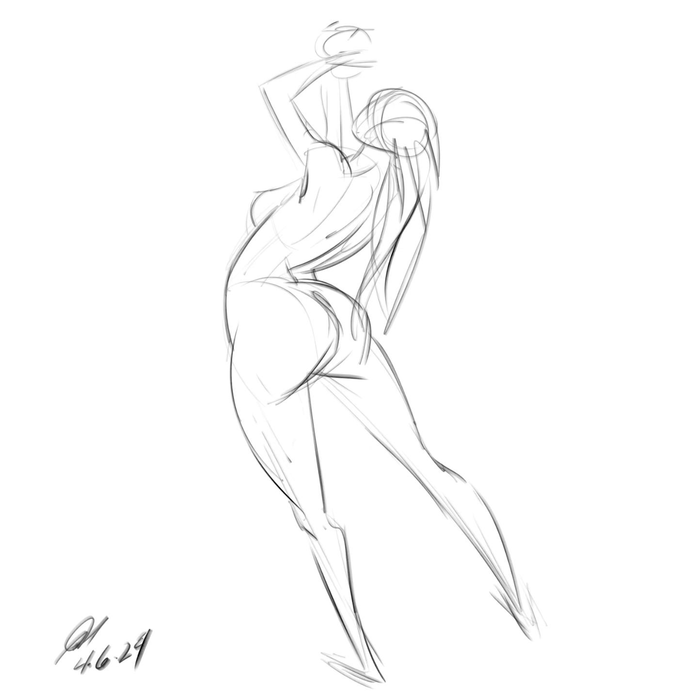 30 second poses of @artmodelmusingsinc during a 1 on 1 session. #gestures #figuredrawing #lifedrawing #croquis #digital #digitalart #sketches #quicksketch