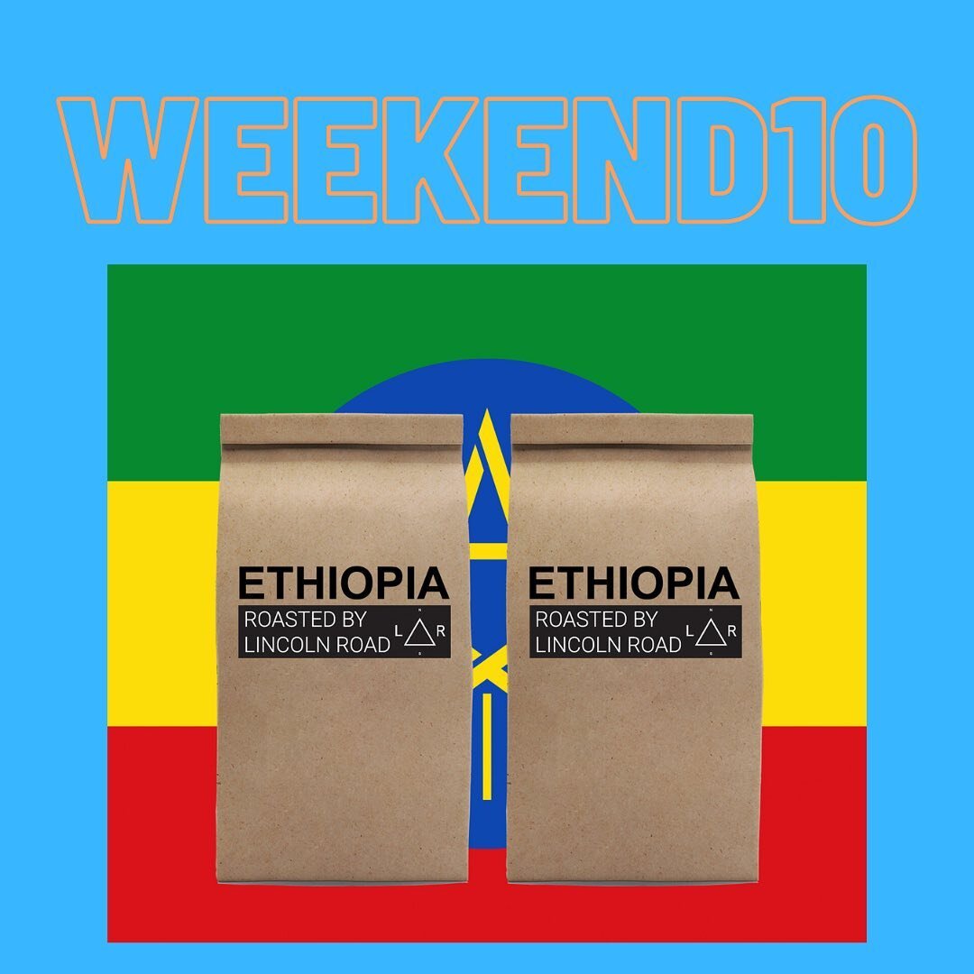 Happy Friday y&rsquo;all! We&rsquo;re amped that the weekend is here and feeling pretty good about it. Use code &lsquo;WEEKEND10&rsquo; for 10% off an Ethiopia 2 Pack until Sunday! Local delivery available 😎#LincolnRoadRoastery #DoGoodThings