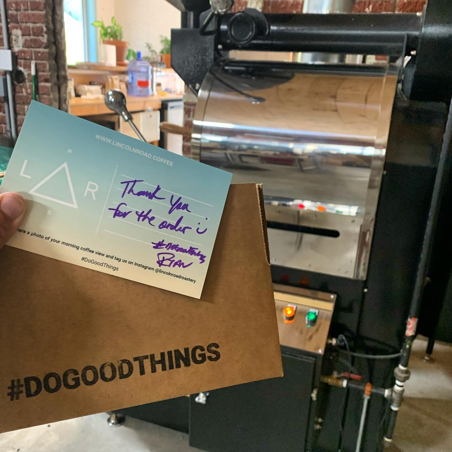 Coffee orders going out! Thank you Roadies! 😎 ☕️ #LincolnRoadRoastery #DoGoodThings