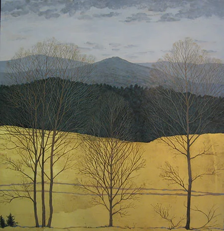 Golden Fields #10 Egg Tempera and Gold Leaf 44" x 46"