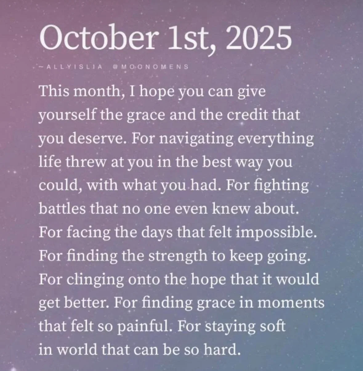 October! 🙌🩵✨
