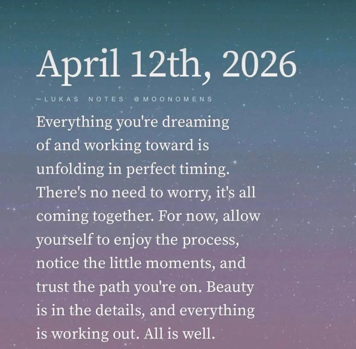 All. Is. Well. ✨🩵✨