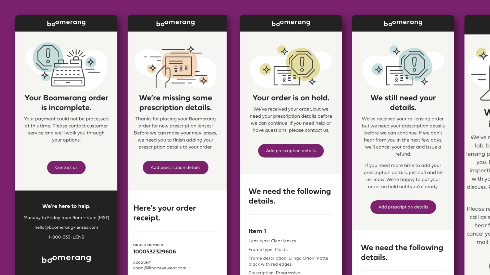 Boomerang - Transactional Emails - Order issues.png