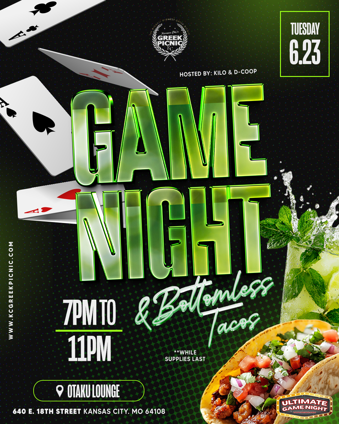Tuesday - June 23 - Game Night
