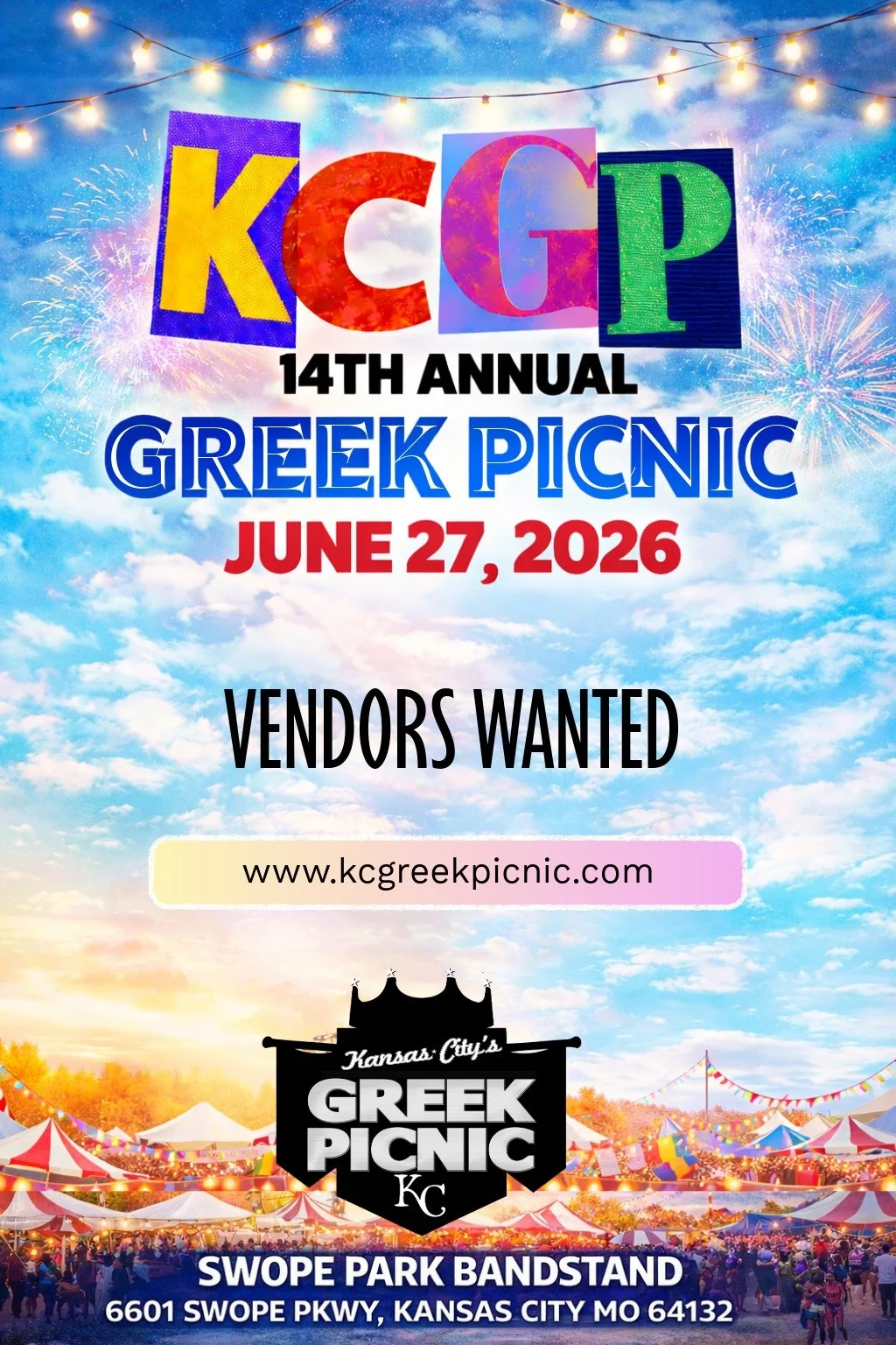 BE A VENDOR AT KCGP - June 27, 2026