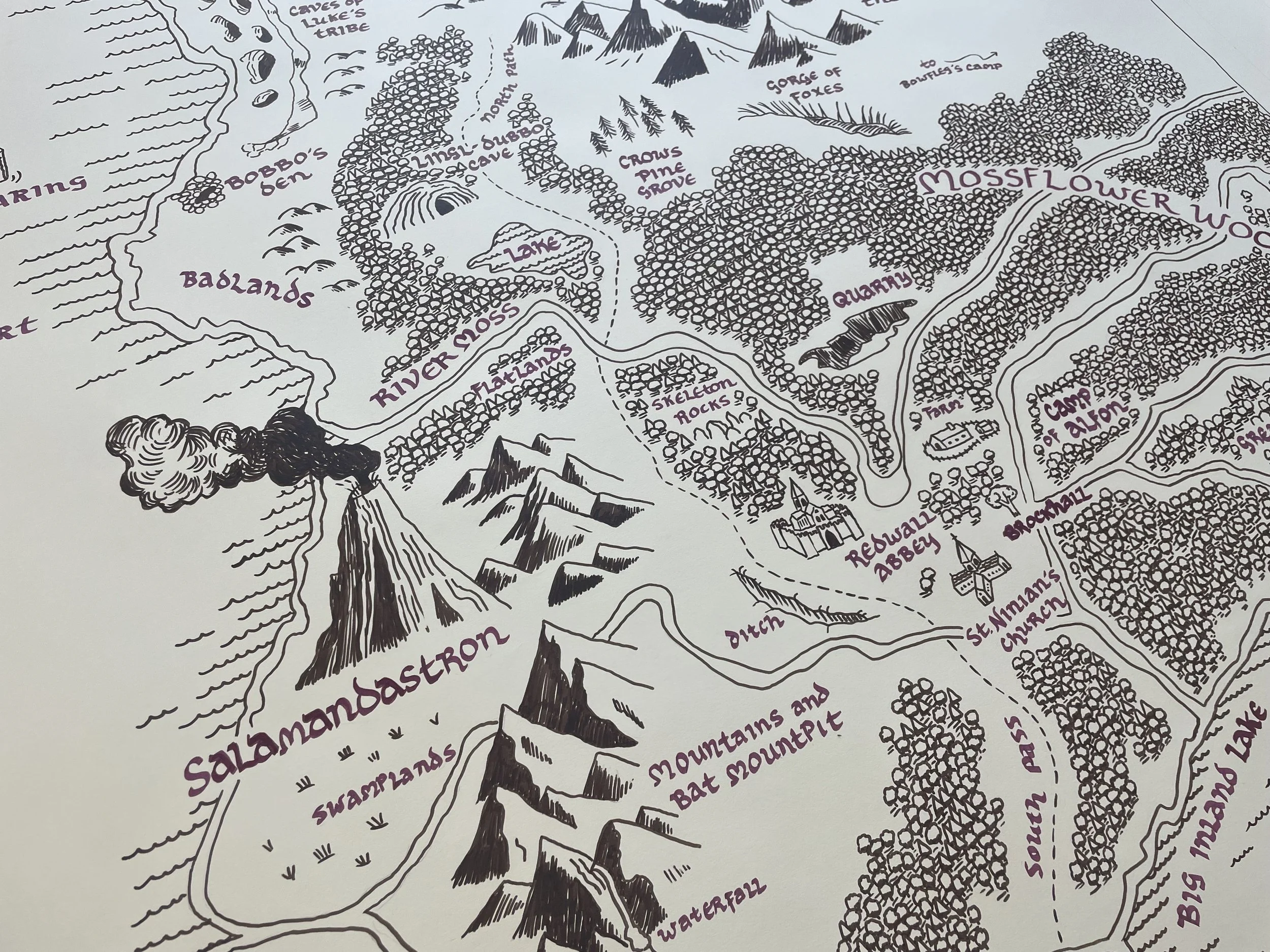 Detail from Map of Redwall's Mossflower Country