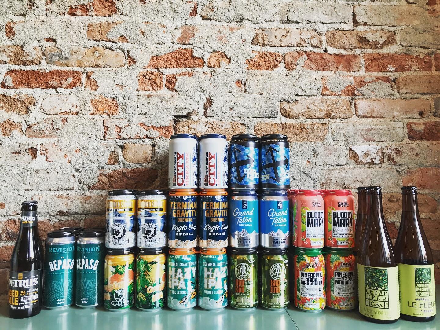 The beer tower just keeps getting better (and bigger). Our new cooler is stocked with some of our favorite brews and ciders - from down the street to across the pond, whether you want gluten free, easy drinking, or extra hoppy, we have a beer for you