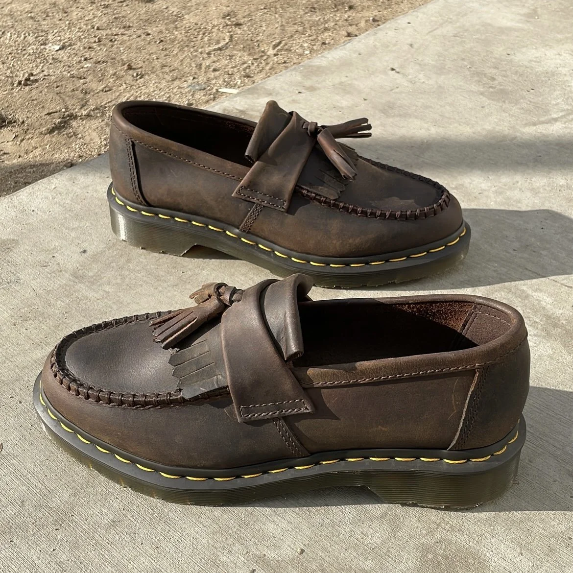 Dr Martens Adrian Snaffle Dark Brown Crazy Horse Loafers 