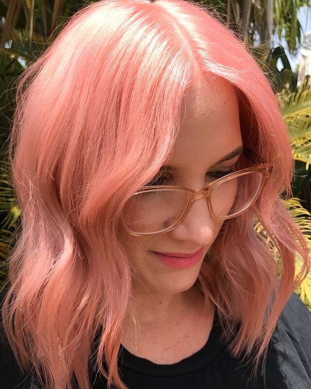 Seriously coral crush&rsquo;n on Kirsty&rsquo;s new tones... big 💓⠀⠀⠀⠀⠀⠀⠀⠀⠀
⠀⠀⠀⠀⠀⠀⠀⠀⠀
We created this colour by pre-lightening the hair, then applied a peach gloss toner at the basin... Thanks for letting us play Kirsty!⠀⠀⠀⠀⠀⠀⠀⠀⠀
-⠀⠀⠀⠀⠀⠀⠀⠀⠀
-⠀⠀⠀⠀⠀⠀⠀