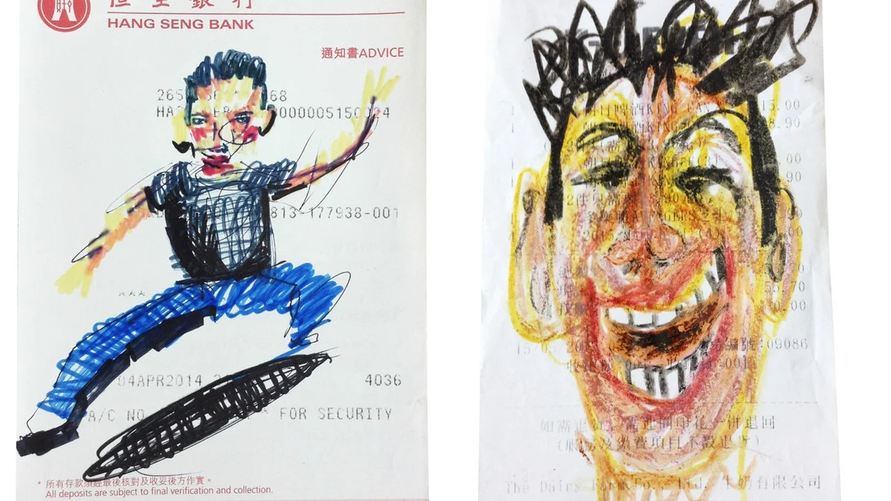 【展覽】單據作畫盛載記憶 藝術家陳建業:珍貴回憶只是剎那衝動