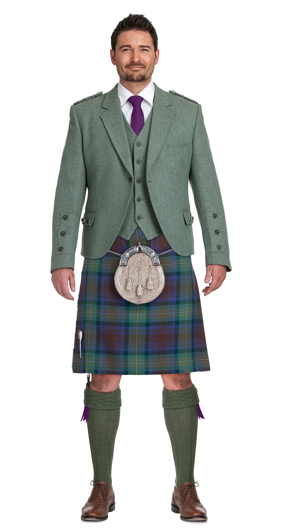 Isle Of Skye Moss Green jacket hire wedding outfit kilt.jpg