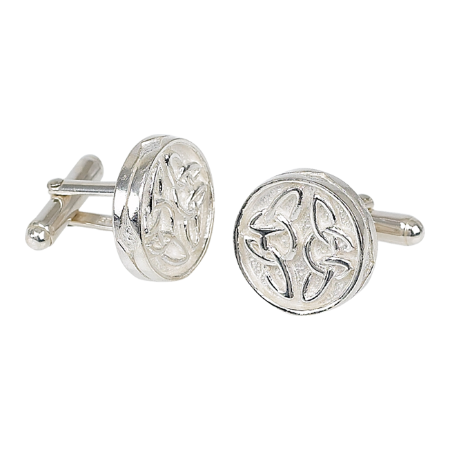 Sterling Silver Circular Celtic Cufflinks With Gift Box