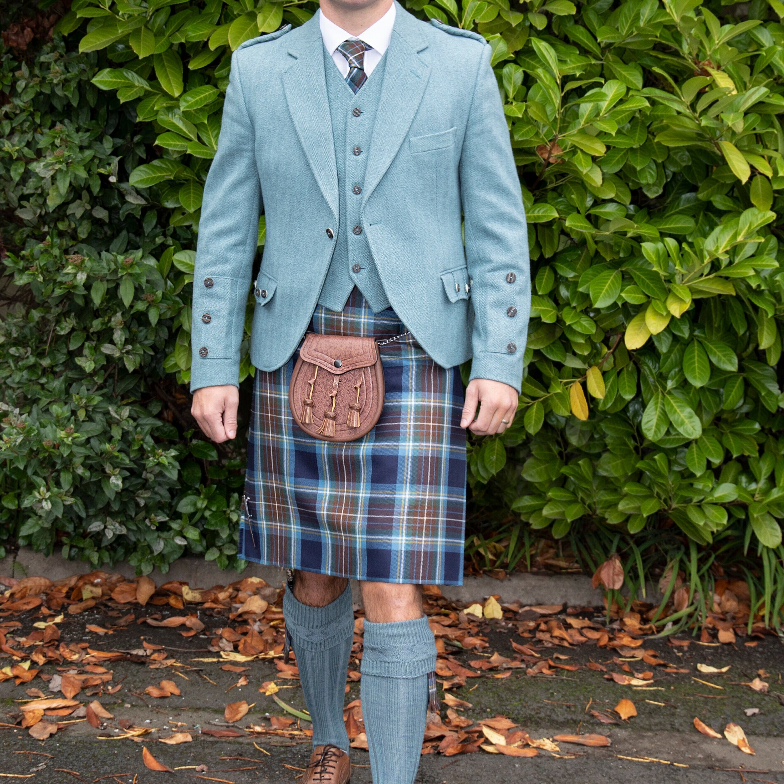 Cravatta TARTAN Holyrood 100% pura lana pettinata Kilt MADE IN SCOTLAND Menswear 