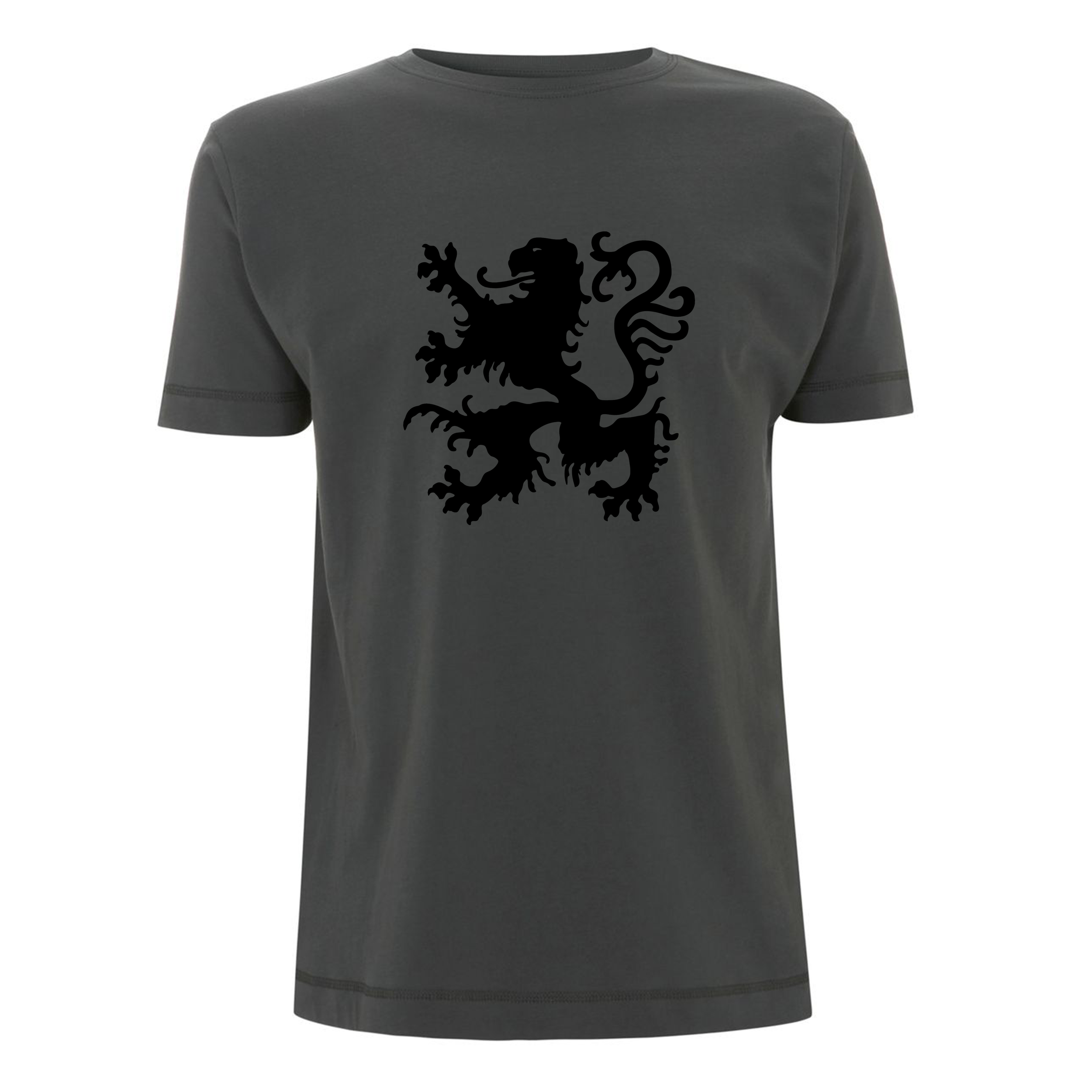 T-shirts: Charcoal Lion T-Shirt from Slanj Kilts