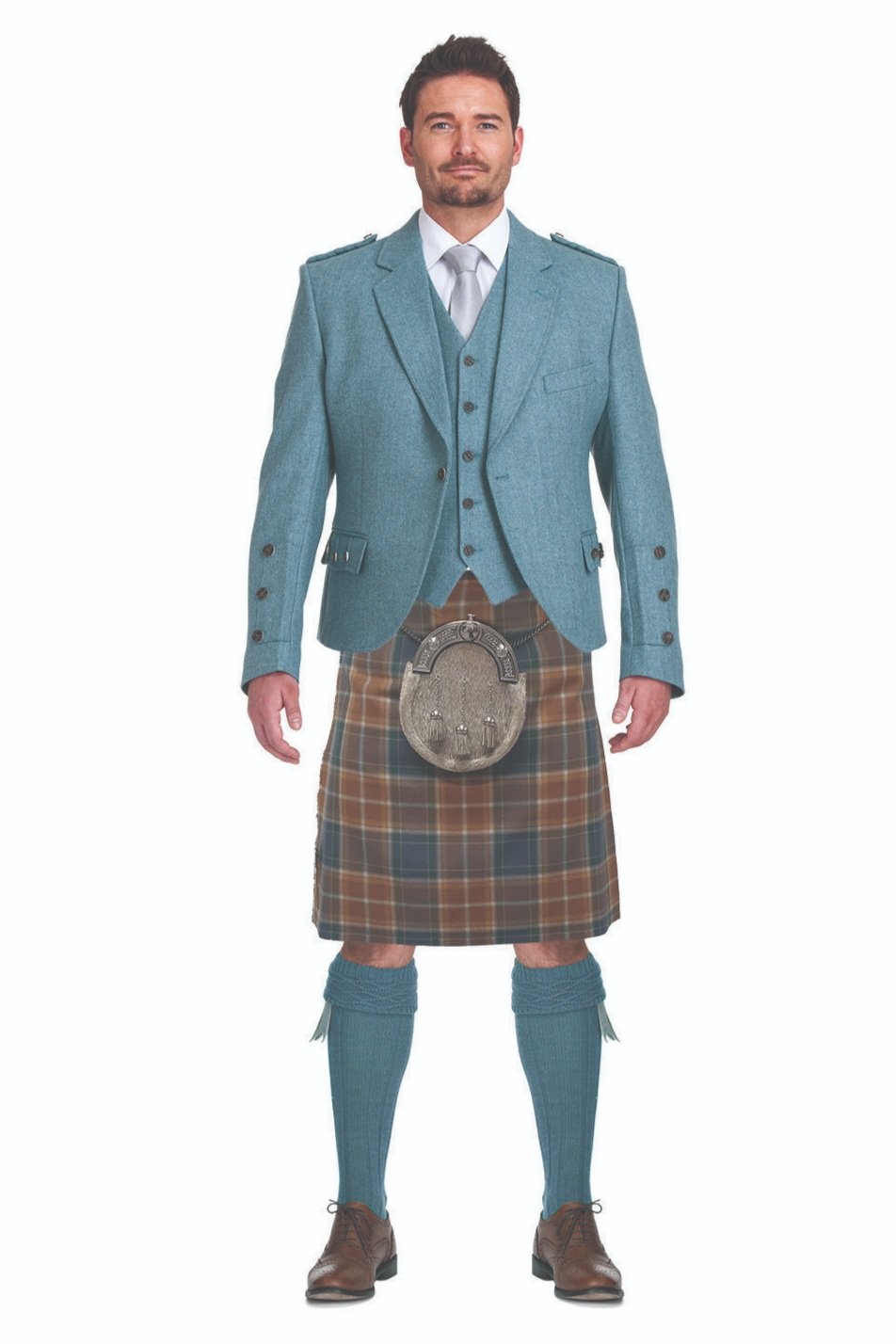 Hunting Manx with Lovat Blue Jacket