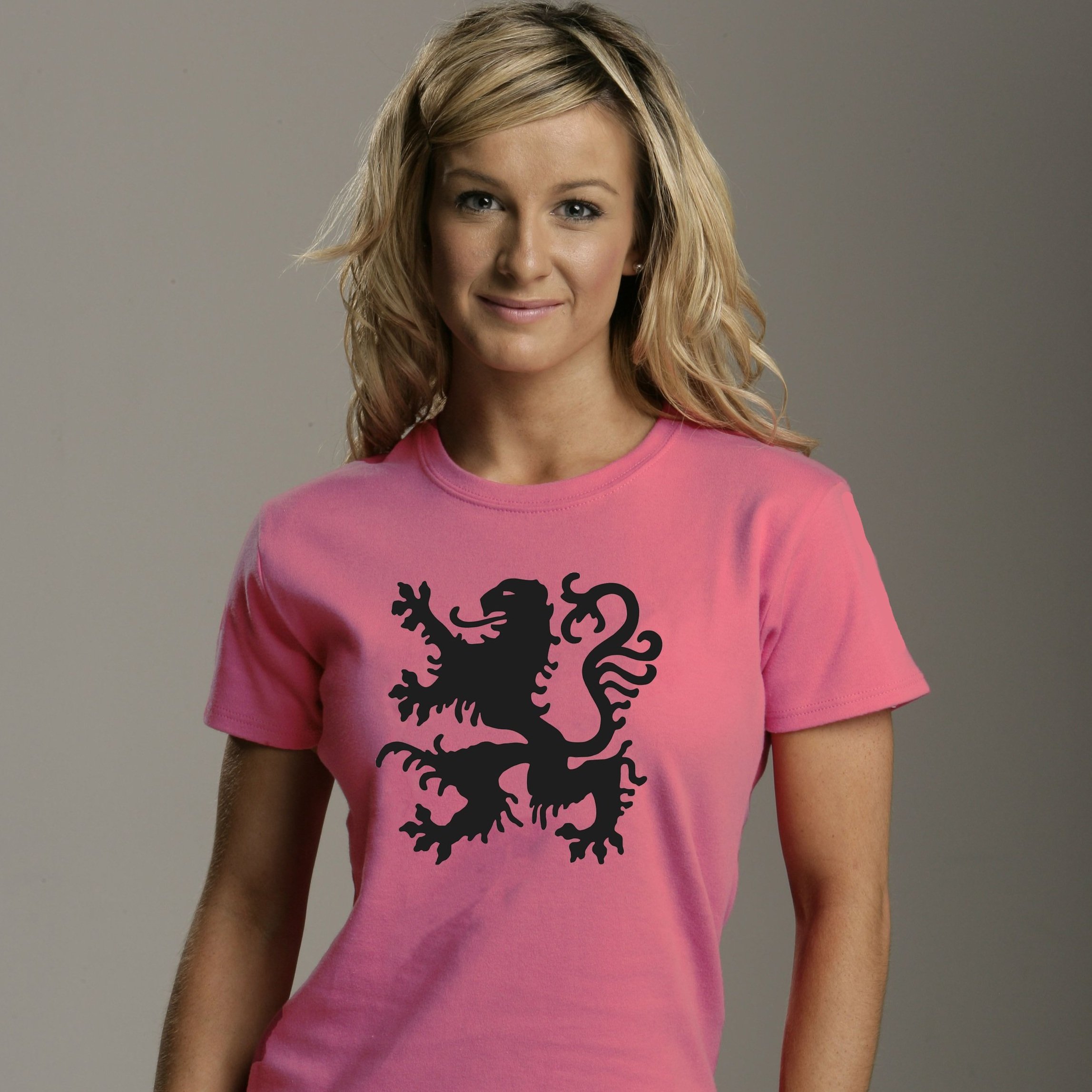 Black Lion Pink T-Shirt from Slanj Kilts