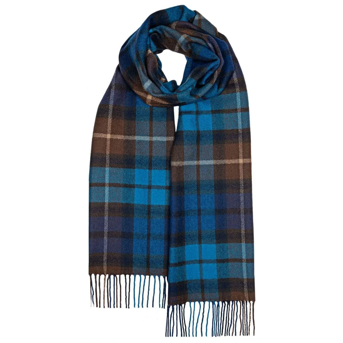 Buchanan Blue Tartan Oversized Lambswool Scarf from Slanj Kilts - Main Image