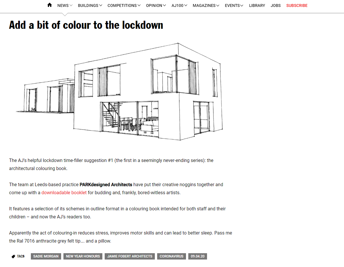 Leeds Architects Colouring Book