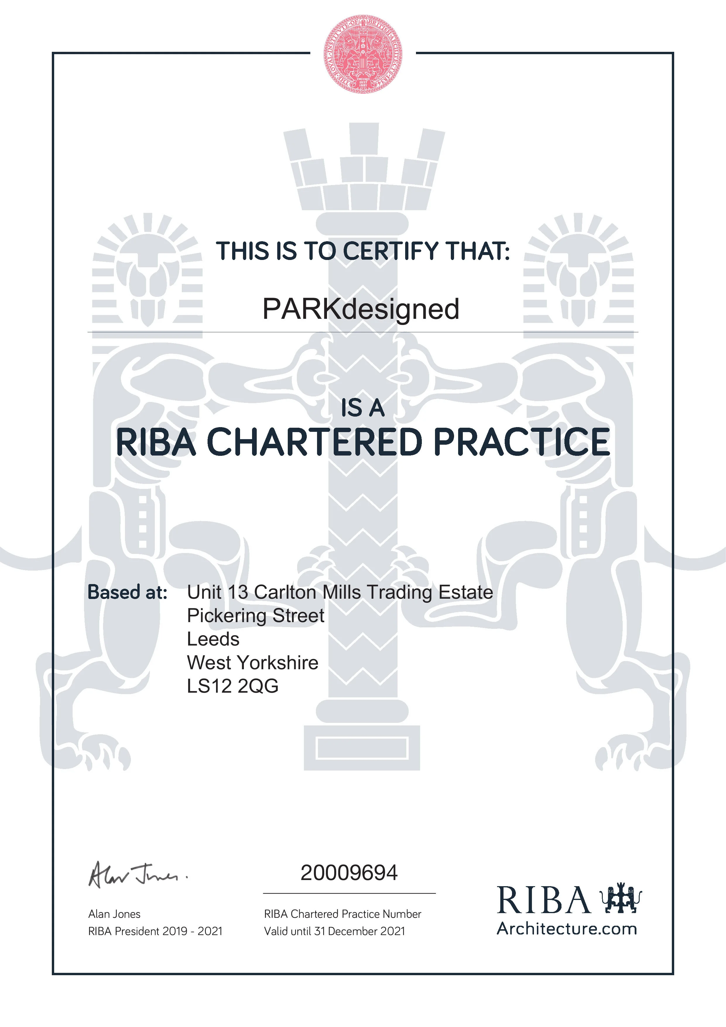 RIBA Chartered Practice 