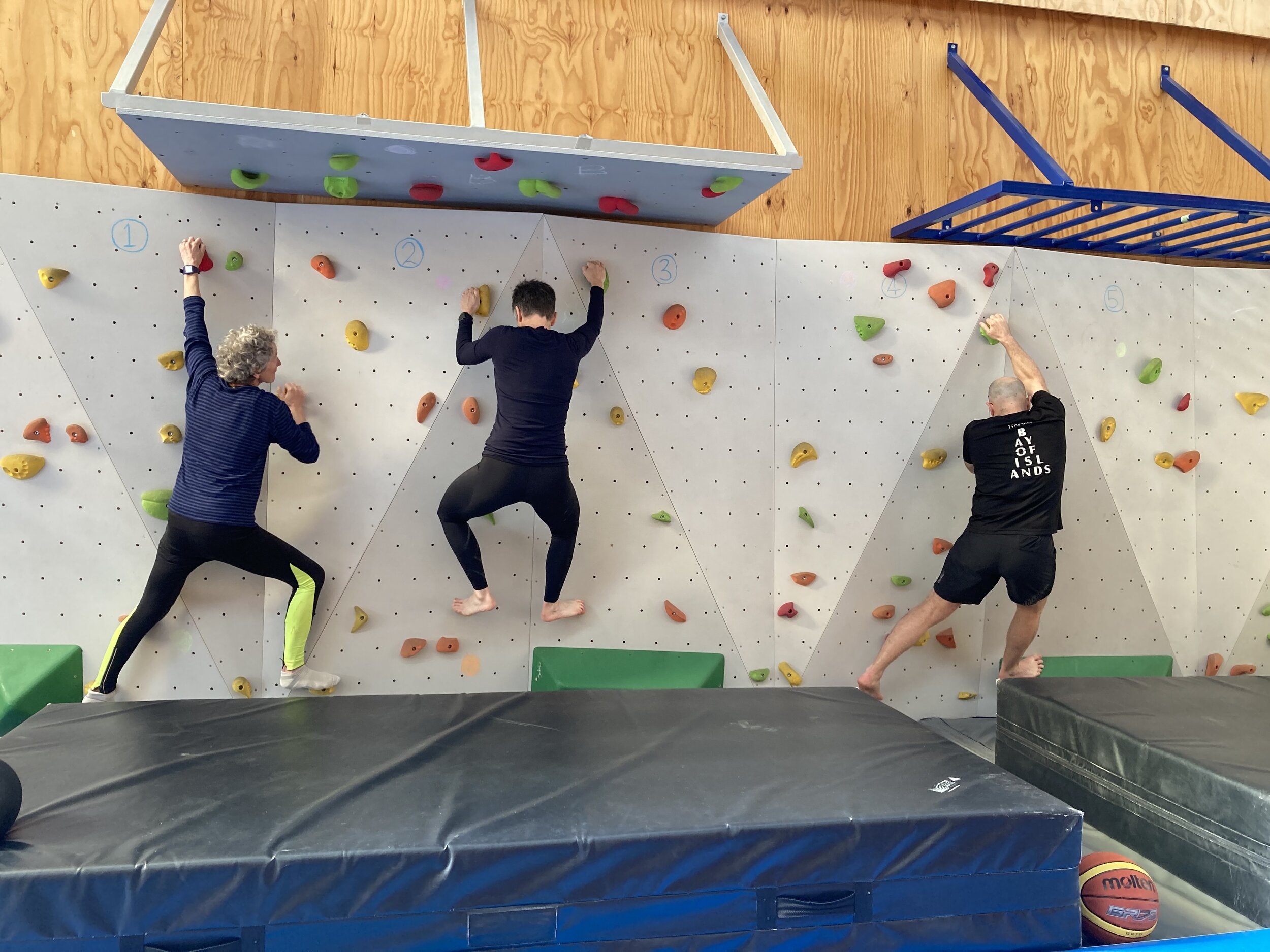 MovNat elements workshop - traversing the climbing wall