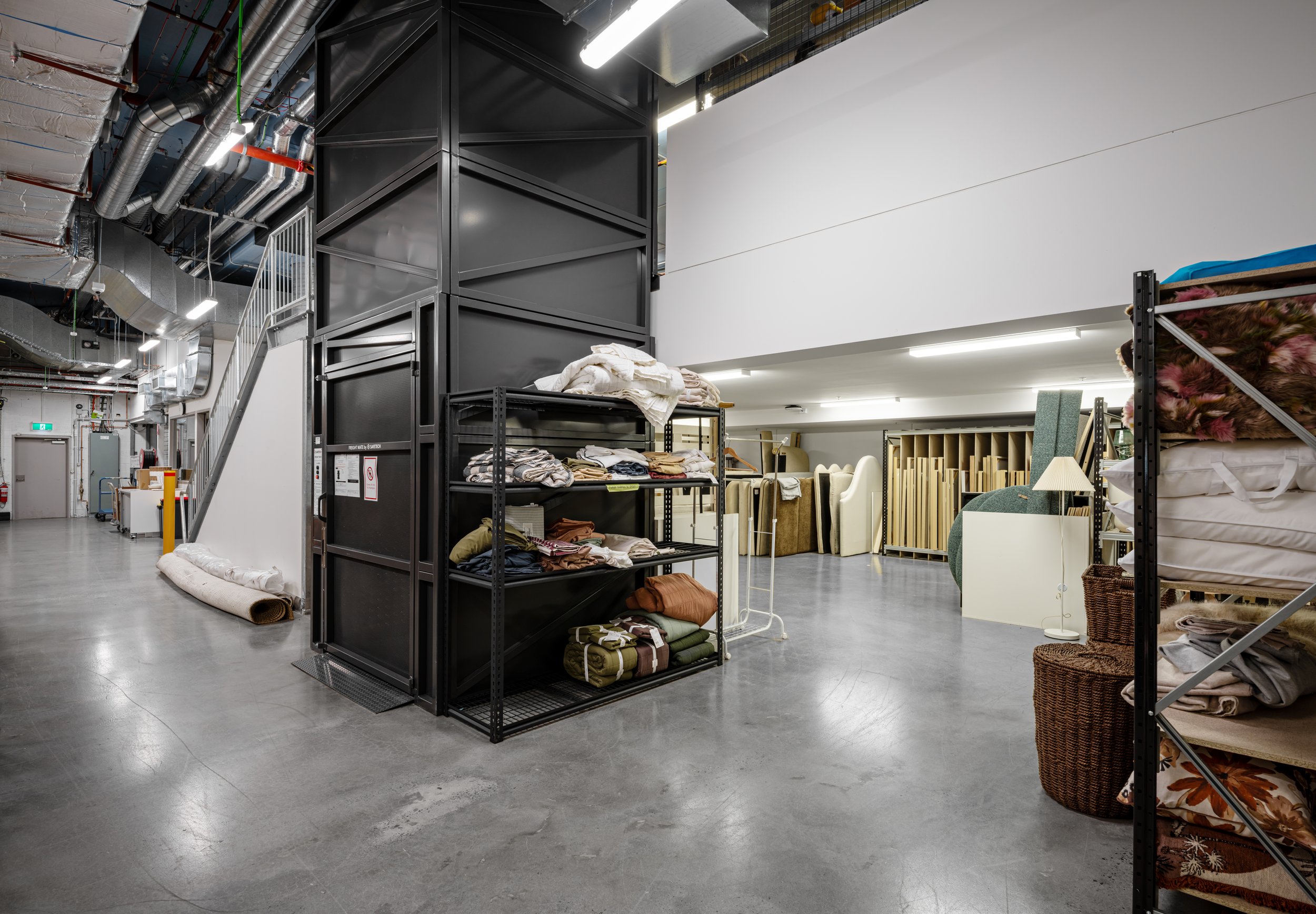 Back of house storage