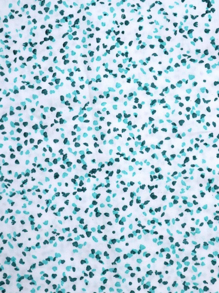 Organic cotton aqua dot print