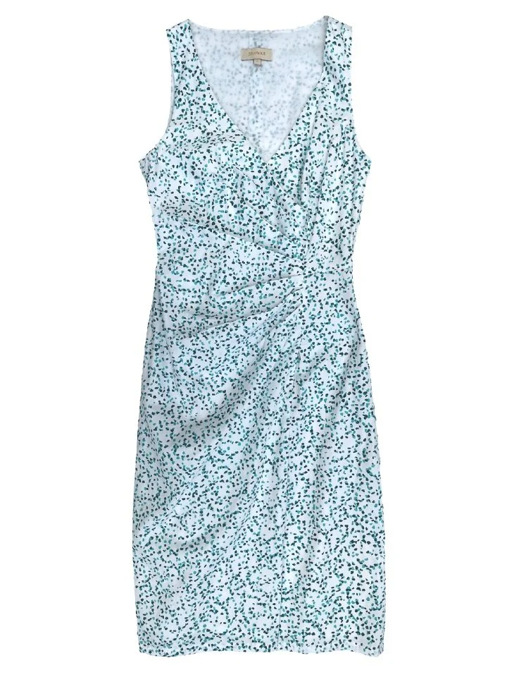 Fair Trade Clothing UK | Blue and green knee length dress