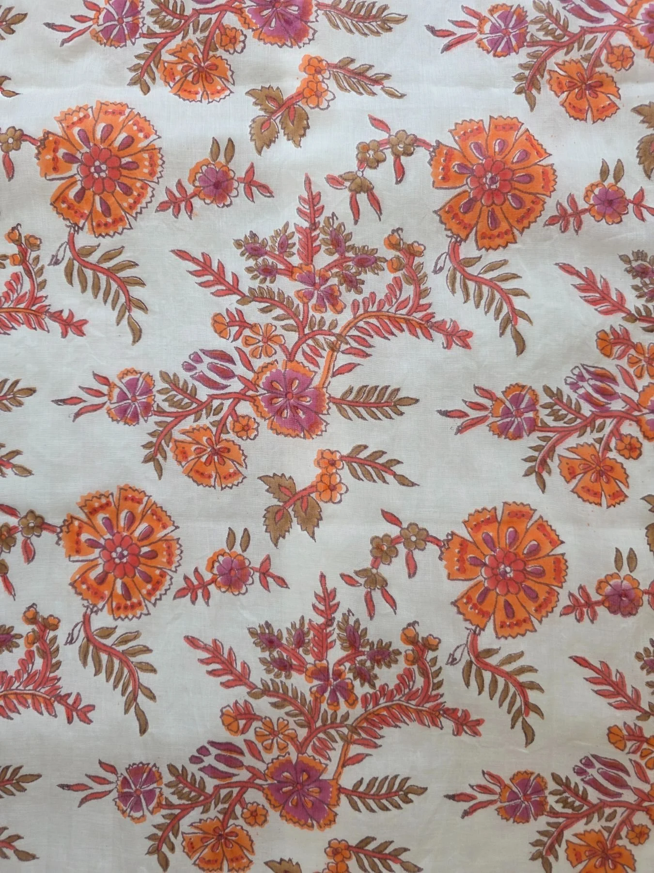 Orange-floral-block-printed-organic-cotton-scarf-fabric.jpg