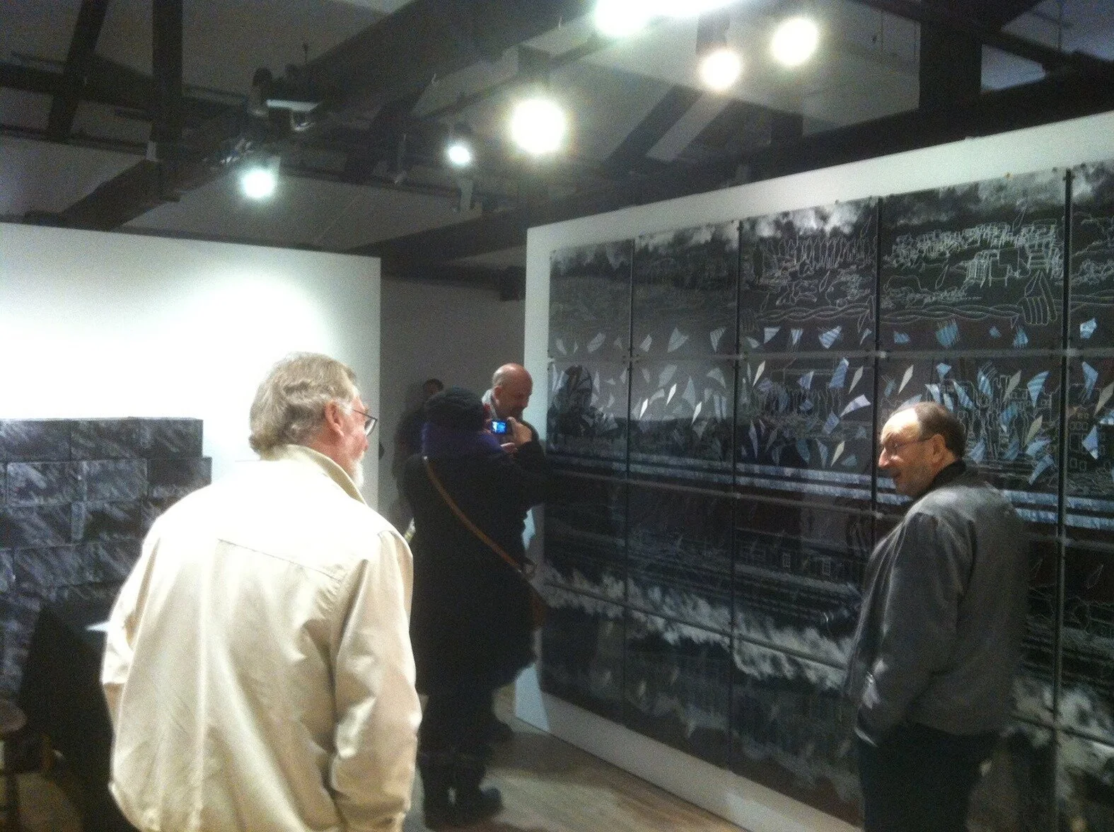 “Dark Mirror” - Barrie West, 2016, white pen on black / mixed media