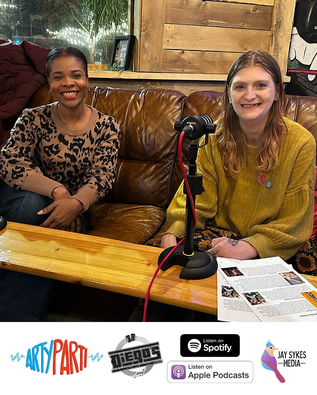 A new episode of the #ArtyParti #podcast is now available to enjoy - use the link in our bio, or listen wherever you get your podcasts 🎨🎉🎙️

This episode is a panel discussion with a live audience, held at Diego&rsquo;s Joint @diegosjoint in #Sund