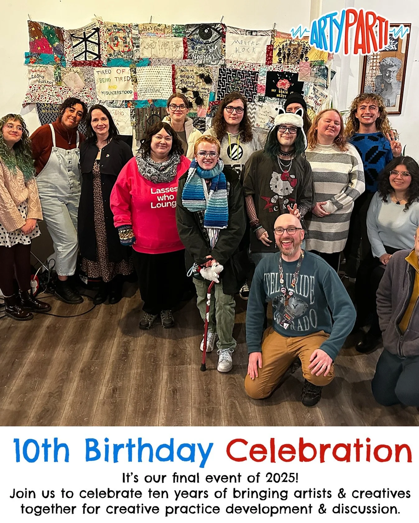 Our final event of 2025 is on Wednesday 17th December 🥰🎉

We&rsquo;re celebrating #ArtyParti turning 10 years old - that&rsquo;s a whole decade of bringing #artist &amp; #creatives people together

Join us at this free event at Port Independent to 